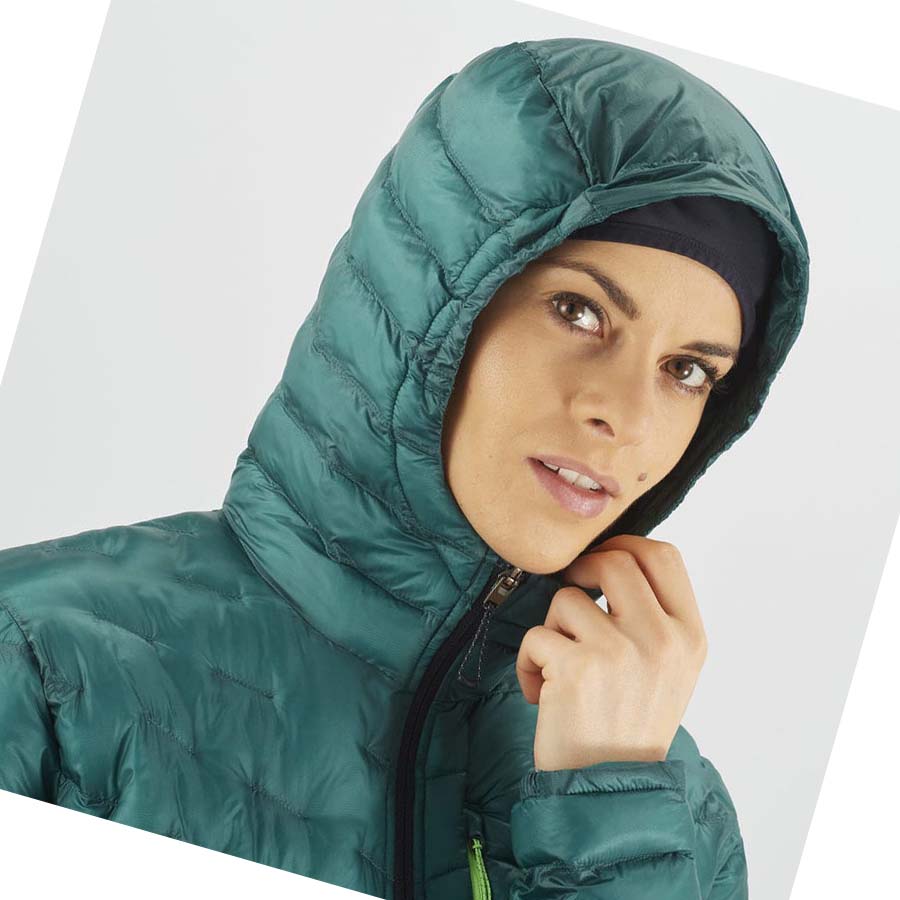 Salomon OUTPEAK PRIMALOFT INSULATED Kabát Női Zöld | HU 3182OKI